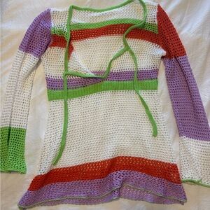 Colorful Crochet Swim Cover-Up